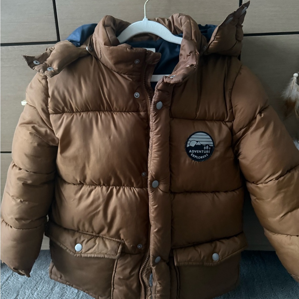 Kids Brown Puffer Jacket